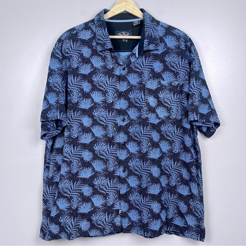 Nat Nast Luxury Originals Men's Silk Blend Floral Shirt Size XL; Casual, Beach